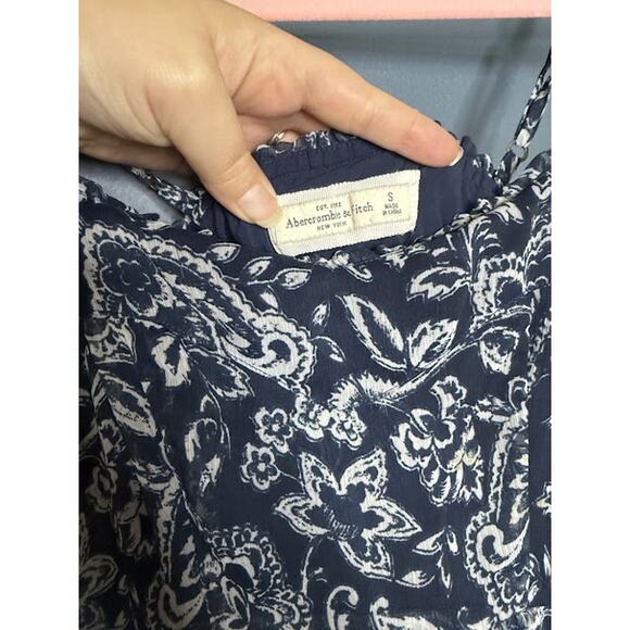 Abercrombie & Fitch Baby Doll Tank Top Floral Y2k Juniors Size Small Preppy - Picture 4 of 7